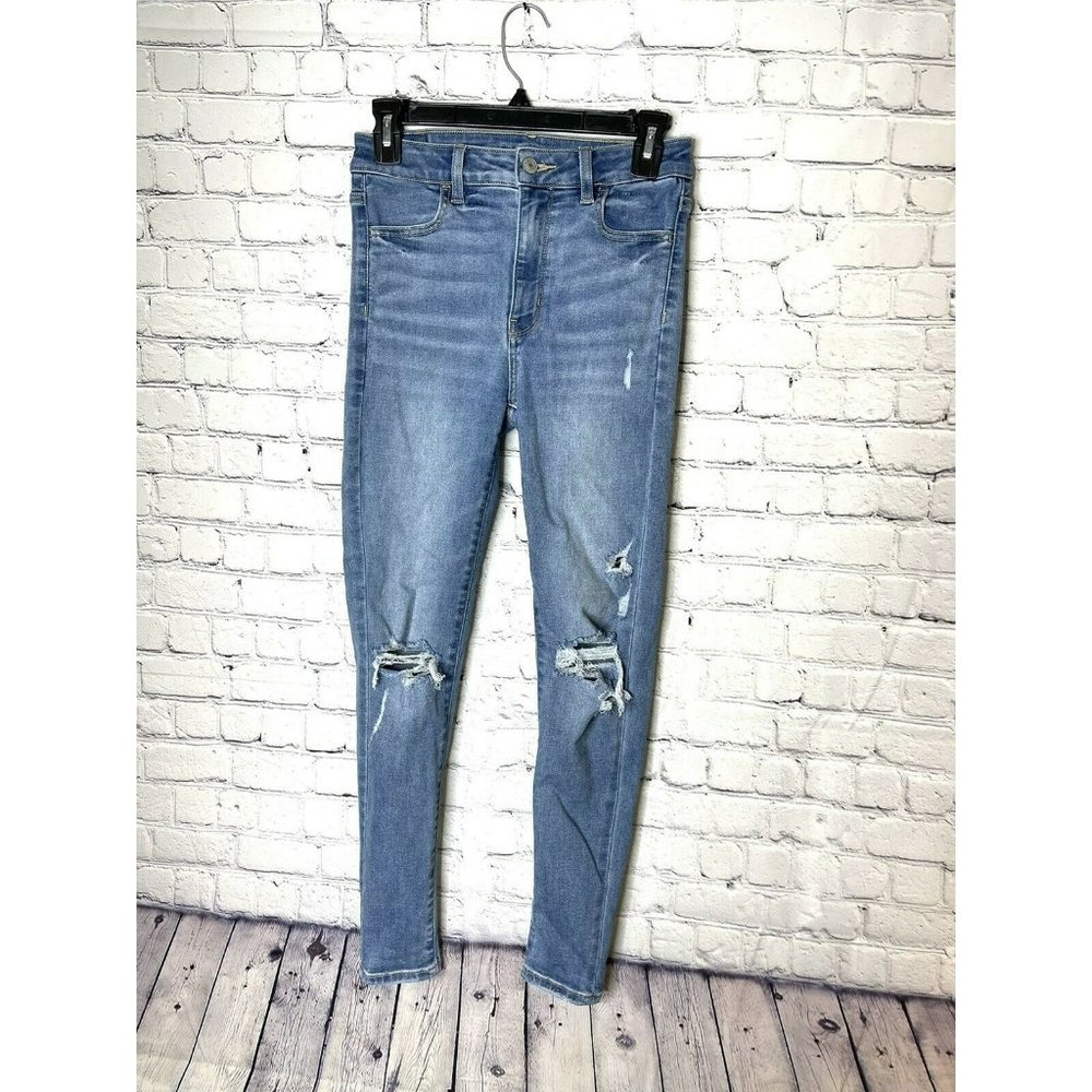 American eagle high rise jegging distressed size 2 short